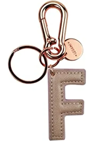 Legami My Initial Schlüsselanhänger F (Pink) Gold, Key Chain Unisex Erwachsene, Einheitsgröße, Pink, Taglia unica, Zeitgenössisch