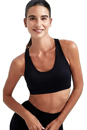 DeFacto Bralette Spitze für Damen - Damen BH Weich und Atmungsaktiv Bra Black,S