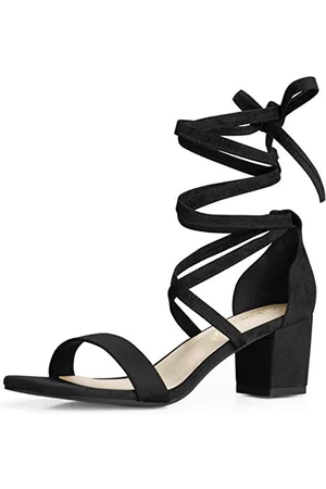 Allegra K Offene Zehensandalen für Damen mit mittelhohem Absatz 39