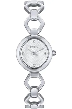Breil Uhr Damen Flake Ziffernblatt Weiss Bewegung NUR Zeit Quartz e Bracelet Farbiger Stahl TW2028