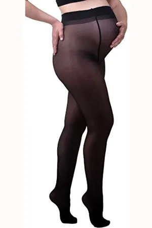 Mamsy Damen Maternity Sheer 20den Tights, Black, L-XL
