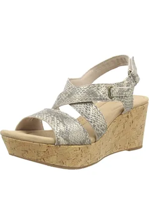 Clarks Damen Rose Way Sandal, Schwarz, 41.5 EU
