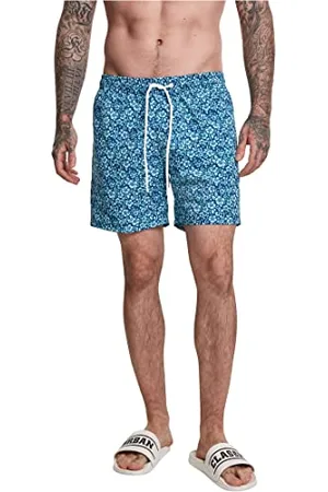 Urban classics Herren Badebukser med blomster badebukser Badehose, , L EU