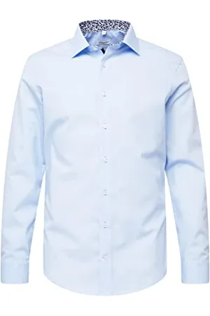 Seidensticker Herren Slim Bügelfrei Kent Langarm Patch 13 Hemd, , 40 EU