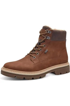 QS by s.Oliver Herren Stiefel zum Schnüren Wasserabweisend Vegan, (Brown), 42 EU
