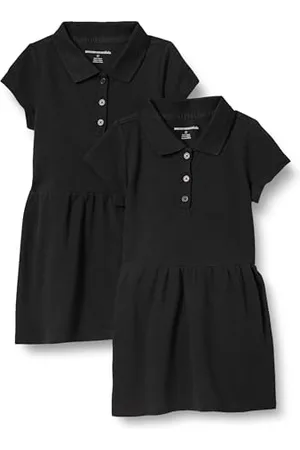Amazon Mädchen Kurzärmliges Piqué-Polokleid, 2er-Pack, , 8 Jahre