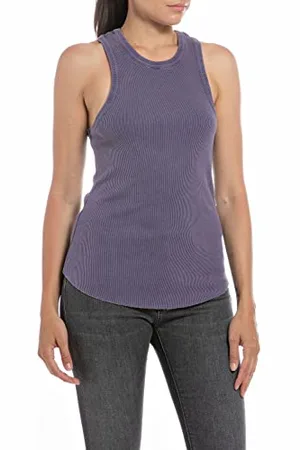 Replay Damen Tank Top Lang, (Violett), L