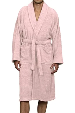Superior Damen Hochwertiger Unisex 100% Baumwolle Bademantel, Pink, X-Small