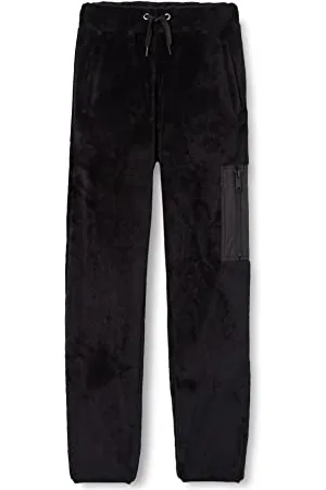 QS by s.Oliver Mädchen 2119793 Joggpant aus Teddyplüsch, BLACK, 140