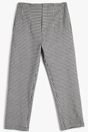 Koton Girls Trousers High Rise Pleated Detail Soft Touch Elastic Waistband