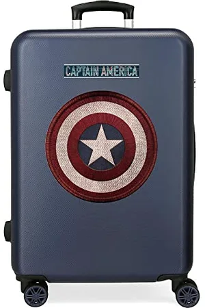 Marvel Avengers Captain America Mittlerer Koffer Blau 48x68x26 cms Hartschalen ABS Kombinationsschloss 70L 3,7Kgs 4 Doppelräder