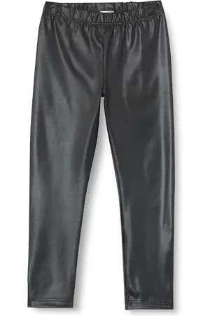 Koton Girls Faux Leather Leggings Elastic Waist