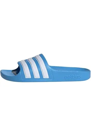 adidas Adilette Aqua Slides Kids RUTSCHEN, Blue Burst/Cloud White/Blue Burst, 37 EU