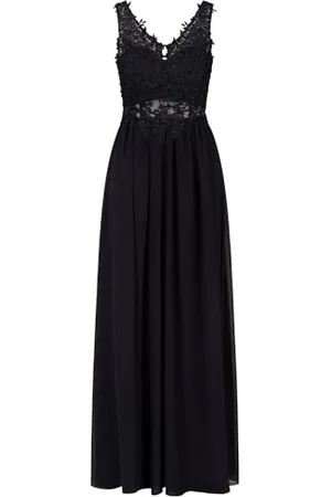 Apart APART Abendkleid im Materialmix aus besticktem Mesh mit plastischer Spitze und Chiffon, , 42