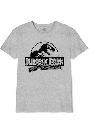 Jurassic Park Jungen Bojupamts047 T-Shirt, Grau meliert, 8 Jahre