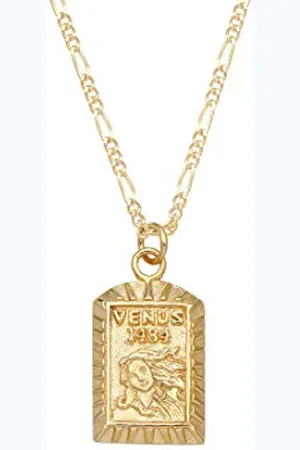 Elli Halskette Damen Figarokette Venus-Anhänger Vintage in 925 Sterling Silber