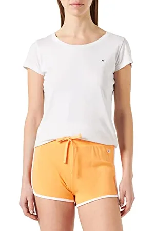 Champion Damen Legacy American Classics Soft Cotton 1x1 Rib Small C-Logo Shorts, , S