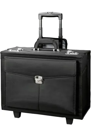 Alassio 45034 Trolley Pilotenkoffer Rocca II, Businesskoffer aus Mikrofaser, Handgepäck Aktentrolley mit 2 Rollen, Koffer ca. 46 cm, Dokumentenkoffer 47 Liter, Aktenkoffer