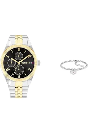 Tommy Hilfiger Multi Zifferblatt Quarz Uhr für Damen mit Zweifarbiges Edelstahlarmband - 1782591 Jewelry Armband für Damen aus Edelstahl - 2780553