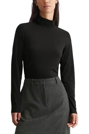 Marc O’ Polo Marc OߴPolo Damen Langarmshirt mit Rollkragen Unterziehshirt, Schwarz (Black), XXL