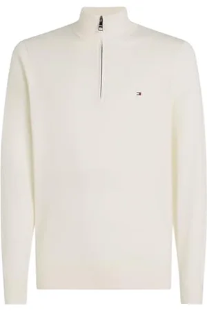 Tommy Hilfiger Herren Pullover mit Reißverschluss Mock Neck Regular Fit, , XXL