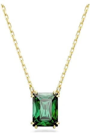 Swarovski Stilla Anhänger, Rhodinierte Damenhalskette mit Strahlenden Kristallen