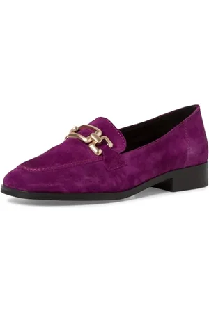 Tamaris Damen Slipper Leder Blockabsatz; /lila; 36 EU