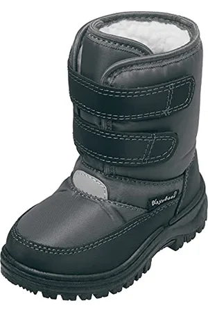 Playshoes Kinder Winter-Stiefel, warme gefütterte Schneestiefel mit Klettverschluss