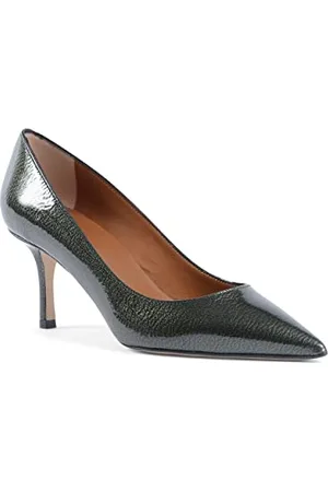 19V69 Italia Damen Ines65 Dark Olive Patent Pumps, 37 EU
