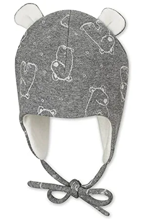 Sterntaler Baby-Jungen Inka Eisbär Mütze, Silber Mel, 39