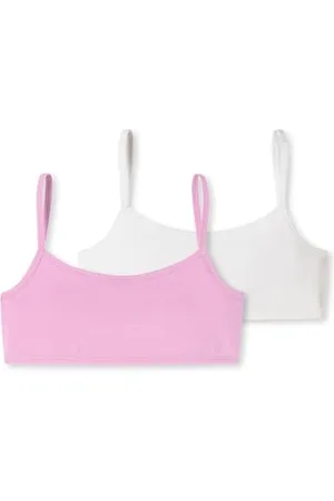 Schiesser Mädchen 2 Pack Bustier mit Spaghettiträger-95/5 Organic Cotton Bio Baumwolle-Größe 140 Bis 176 Unterwäsche, , 164 (2er Pack)
