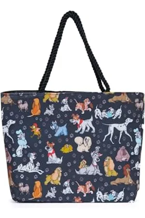 Disney Tote Travel Bag Dogs: Dalmatians Lady Tramp Copper Dodger All Over Print