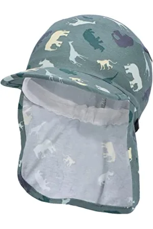 Sterntaler Baby Jungen Schirmmütze Baby Schirmmütze Nackenschutz Safari - Schirmmütze Baby, Baby Mützen - aus Baumwolle - , 47