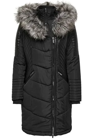 ONLY Damen Strickpullover ONLNEWLINETTE FUR HOOD COAT OTW 15295396, ,M