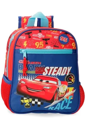 Disney Joumma Cars Lets Race Schulrucksack, aus Polyester, Taschen und Fächer, breite und verstellbare Träger., , Vorschulrucksack