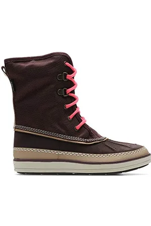 Clarks Mädchen Arrow Moon GTX Schneestiefel, Braun (Burgundy Combi)