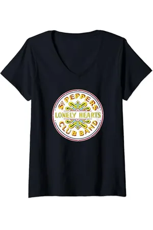 The Beatles Damen Die Beatles - SGT Peppers Lonely Hearts T-Shirt mit V-Ausschnitt