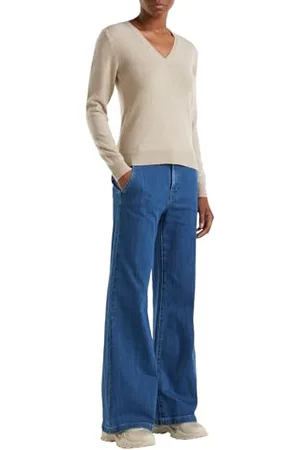 Benetton Damen Trikot V-Ausschnitt M/L 1002D4488 Pullover, , M