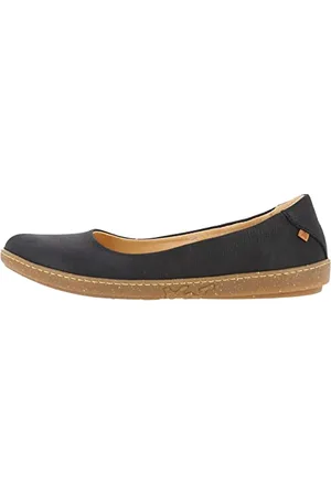 El Naturalista Damen Klassische Ballerinas Coral, Frauen Flats,Wechselfußbett,Ballerina-Schuhe,Ballett-Schuhe,Ballet-Flats,Black,38 EU / 5 UK
