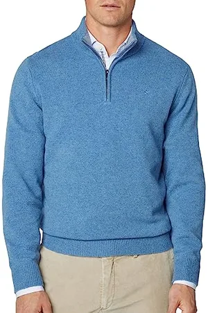 Hackett Herren Lambswool Hzip Pullover, , XL