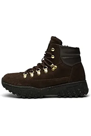 Woden Damen Iris Track Suede Stiefel, Größe 36, Nein.063 Schokolade
