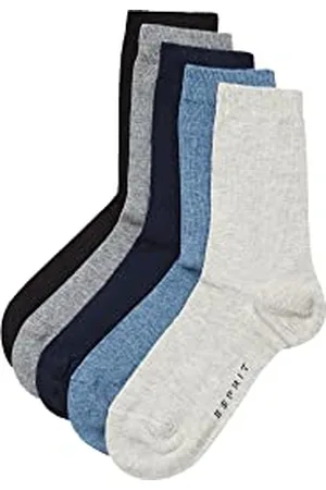 ESPRIT Unisex Kinder Socken Solid Mix Multipack K So Baumwolle einfarbig 5 Paar, , 31-34