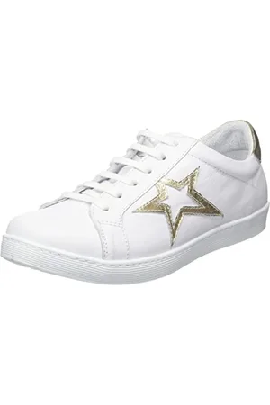 Andrea Conti Damen Sneaker, weiß/Gold, 38 EU