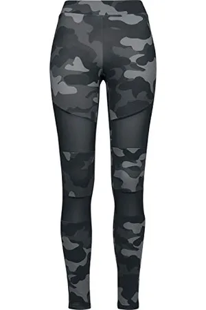 Urban classics Damen Ladies Camo Tech Mesh Leggings, , 3XL
