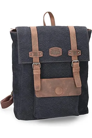 Pepe Jeans Horse Lässiger Laptop-Rucksack Blau 34x42x14 cms Leinwand