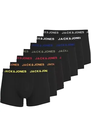 JACK & JONES 7er-Pack Herren Trunks – Bequeme, Elastische Unterhosen – Jersey Baumwoll-Mix, Atmungsaktiv & Stretch – Perfekt für Alltag & Sport