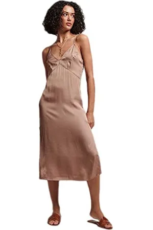 Superdry Damen Midi-Trägerkleid aus Satin 40