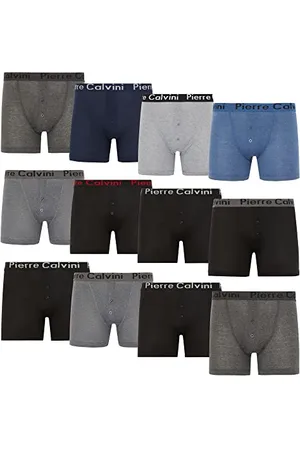 Pierre Calvini (6/12-Pack) Herren Boxershorts Mit Elastischem Bund | Button-Fly im Stretch-Fit-Design | Multipack