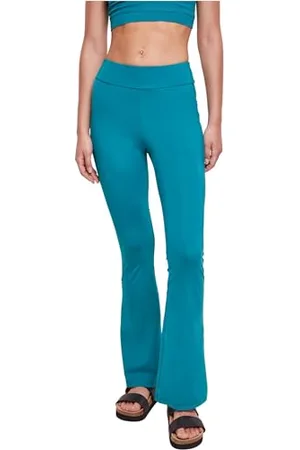 Urban classics Damen TB5020-Ladies Recycled High Waist Flared Leggings Hose, , 5XL