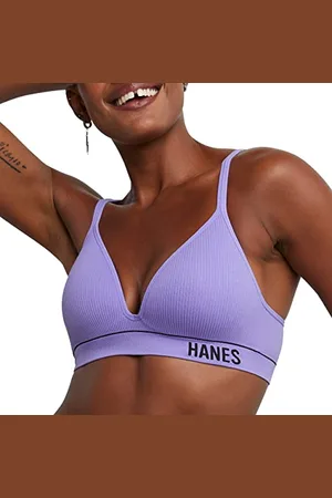 Hanes Damen Originals Contour Wireless, Seamless Rib Bralette, ComfortFlex Fit BH, Undurchsichtige, , Medium